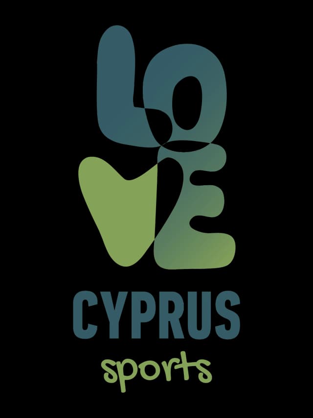 The Love Cyprus Sports logo, featuring a heart shaped image with the Cyprus flag colors