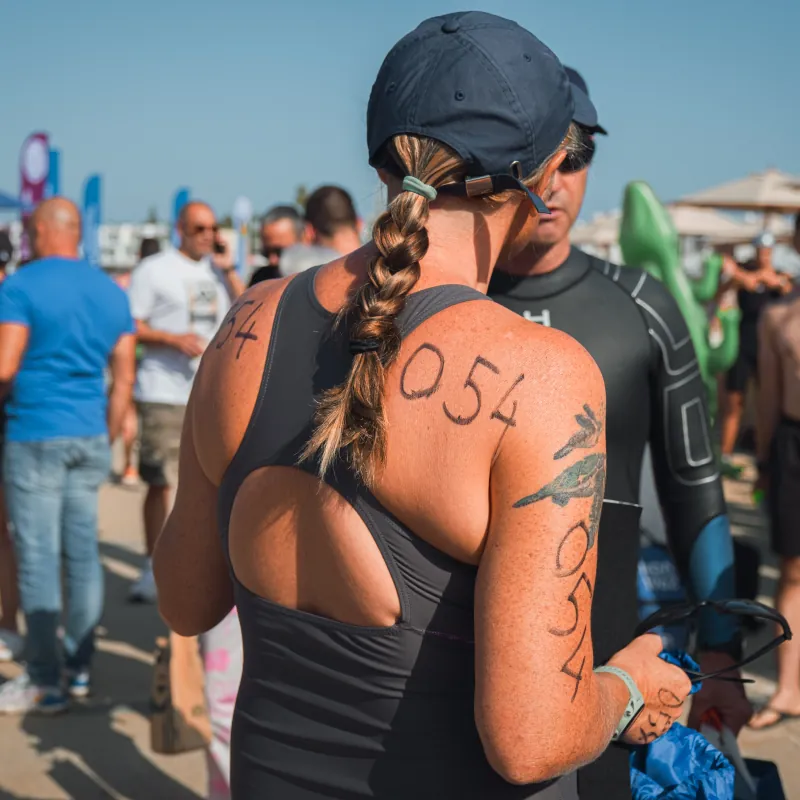 Open water swimmers at Cyprus Swim Series event